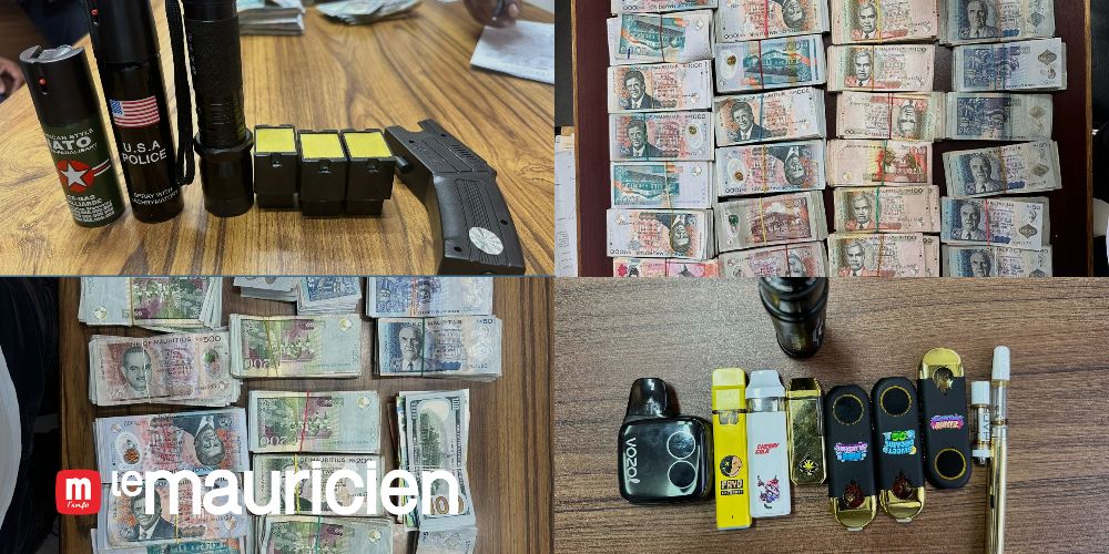 Plaine-Verte: significant seizure of drugs, currencies and prohibited weapons during an ADSU raid